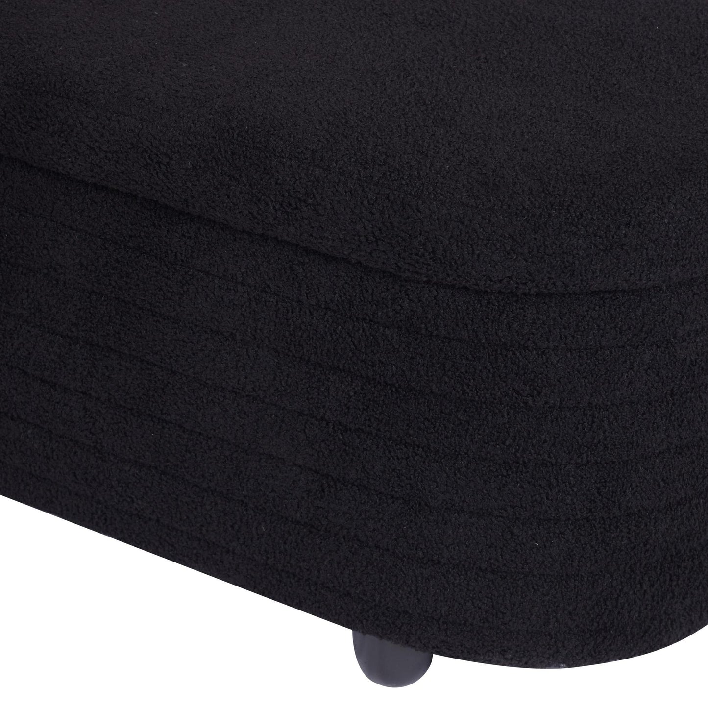 Multi-functional storage teddy fleece material sofa bench - FurniFindUSA