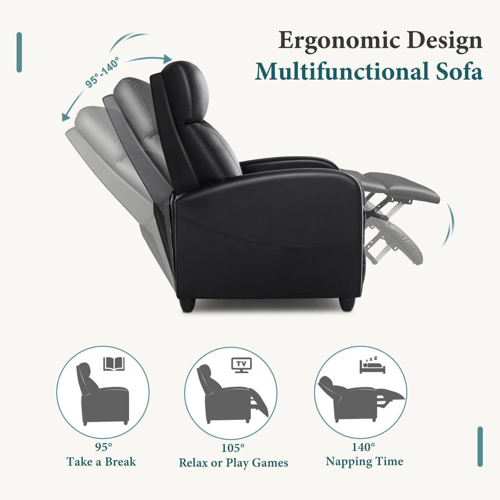 Recliner Chair for Adults, Massage Reclining Chair for Living Room - FurniFindUSA