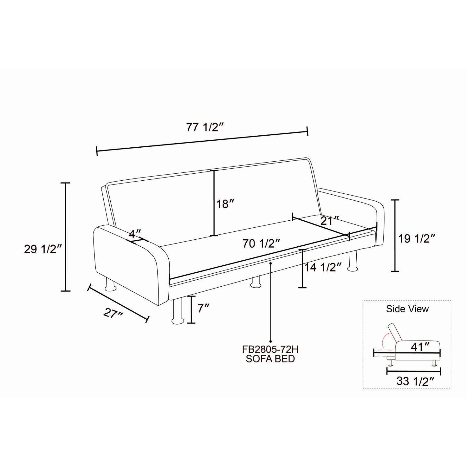 Flannel Living Room Sofabed - FurniFindUSA