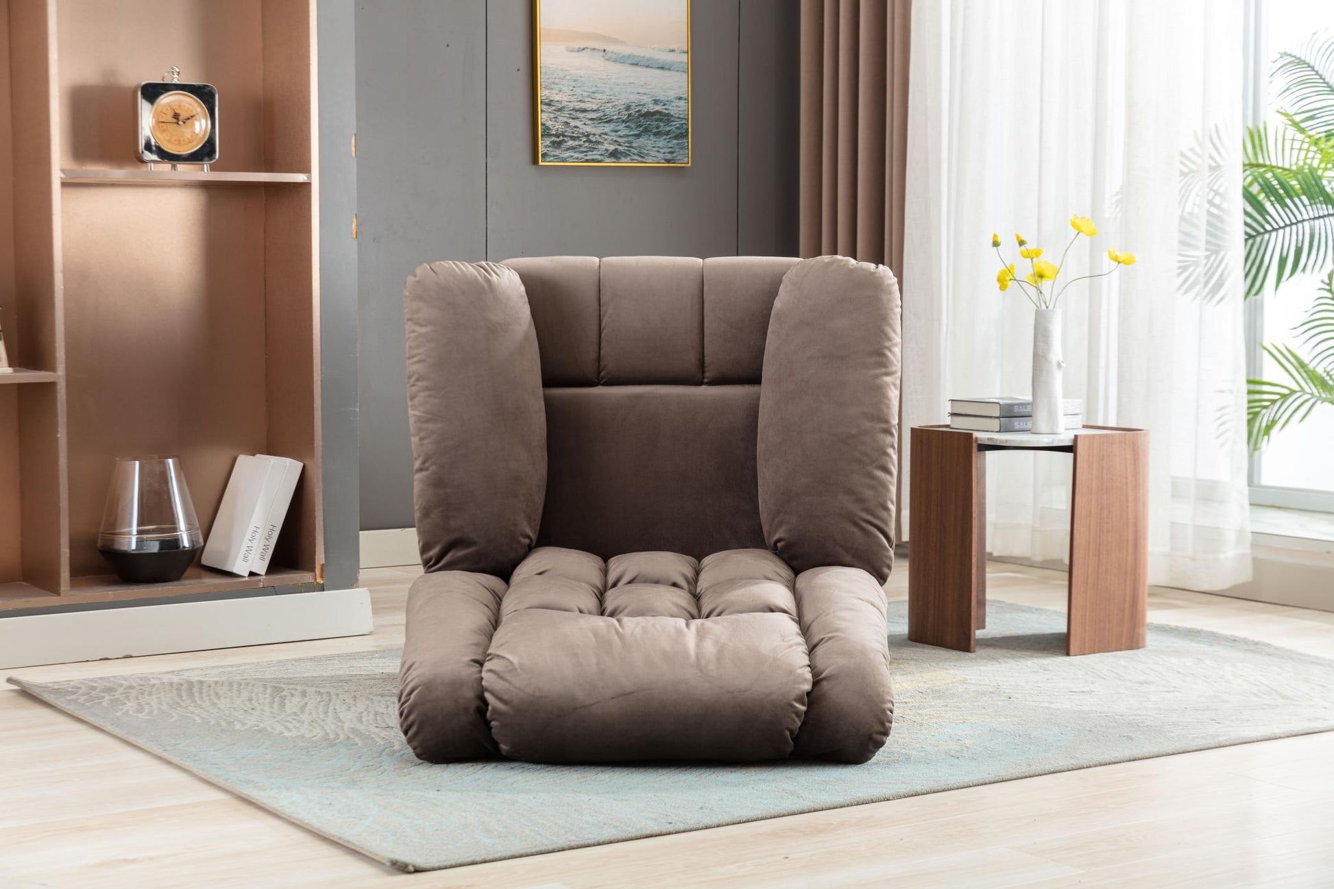 Classic Manual Recliner with Soft Padded Headrest and Armrest, Wonderful Chair&Sofa for Living Room and Bed Room - FurniFindUSA