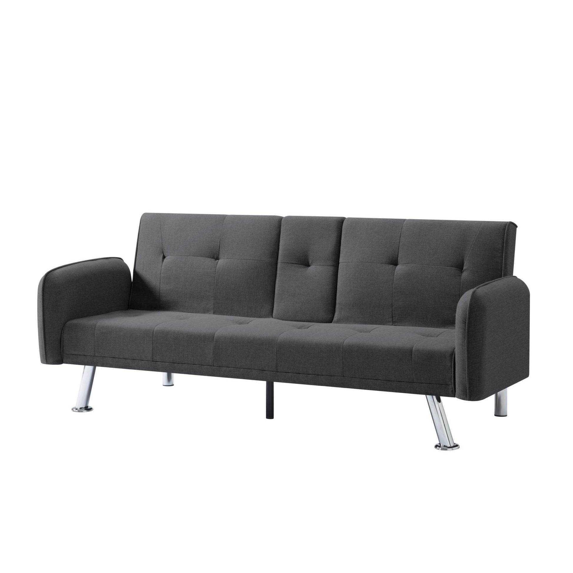 74.8” Futon sleeper sofa bed（Please note that the center leg is an iron leg tube） - FurniFindUSA