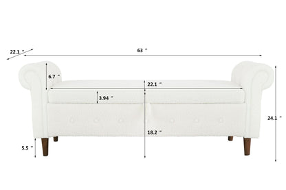 Teddy Teddy Multifunctional Flip Top Storage Bench Rectangular Sofa Stool Winter - FurniFindUSA