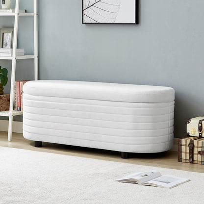 Multi-functional storage velvet material sofa bench - FurniFindUSA