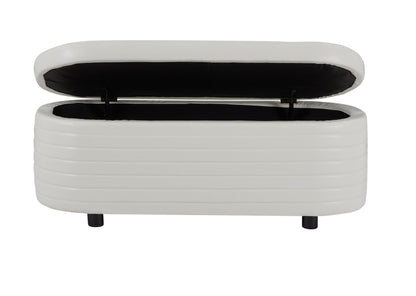 Multi-functional storage PU material sofa stool. - FurniFindUSA