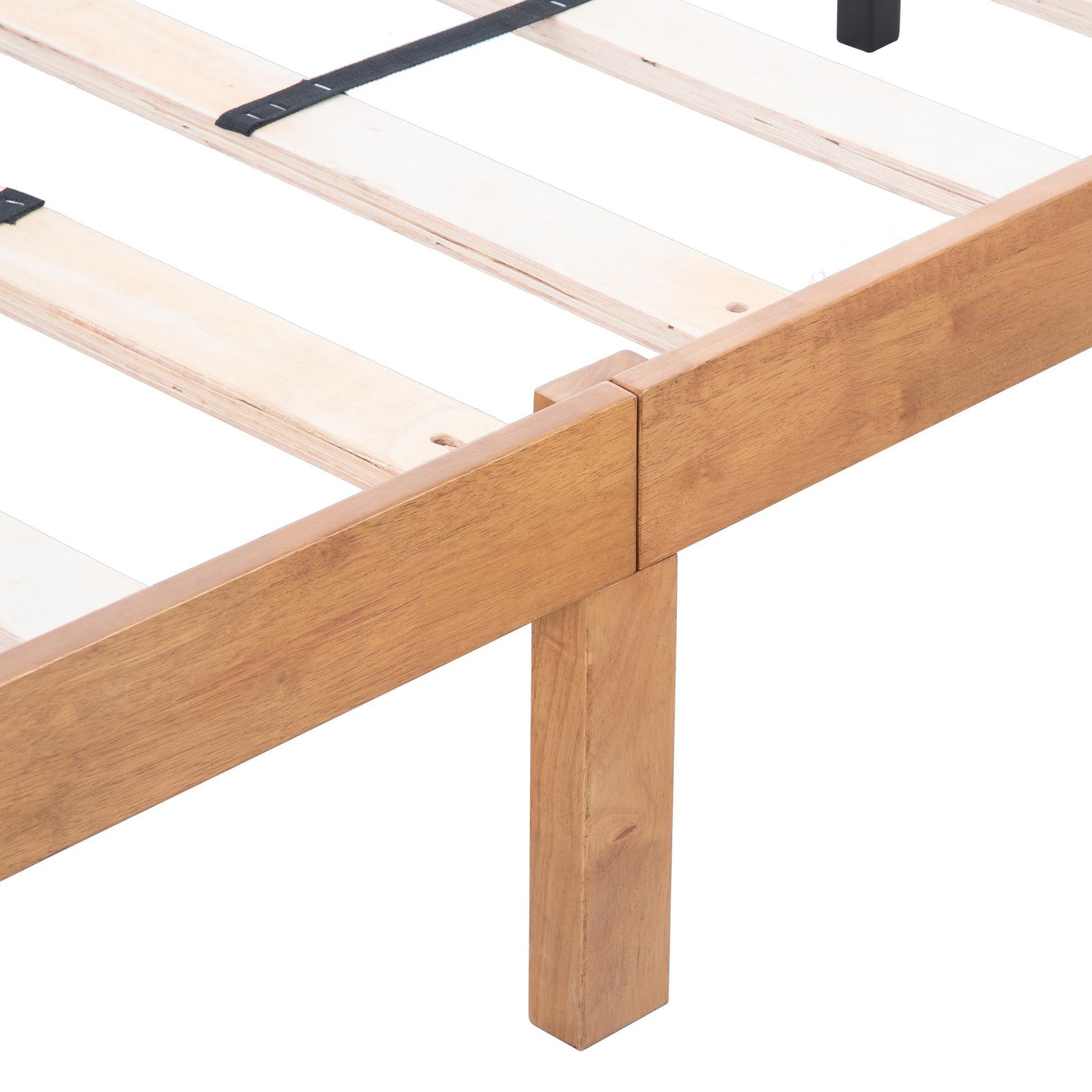 Queen Size Wood Platform Bed Frame,No Box Spring Needed,Strong Wood Slat Support, Easy Assembly - FurniFindUSA