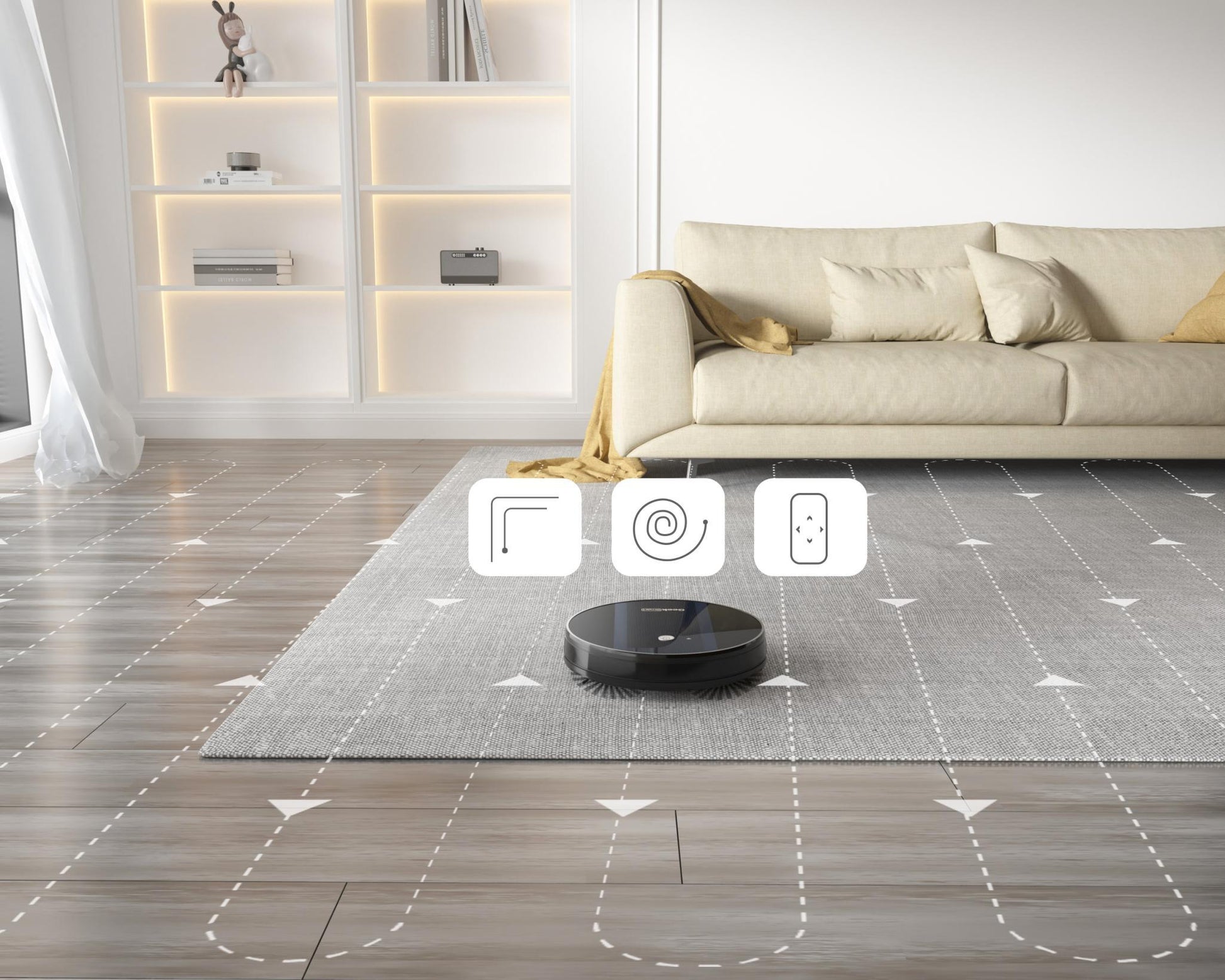 Geek Smart Robot Vacuum Cleaner G6 Plus,1800Pa Strong Suction, Automatic Self-Charging, App Control - FurniFindUSA