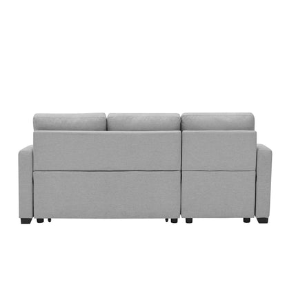 Leisure Pull-out Storage Sofa Chaise Longue Corner Broaching Bed for Living Room