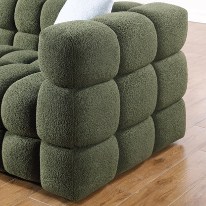 84.3 length ,35.83" deepth ,human body structure for USA people, marshmallow sofa,boucle sofa ,3 seater