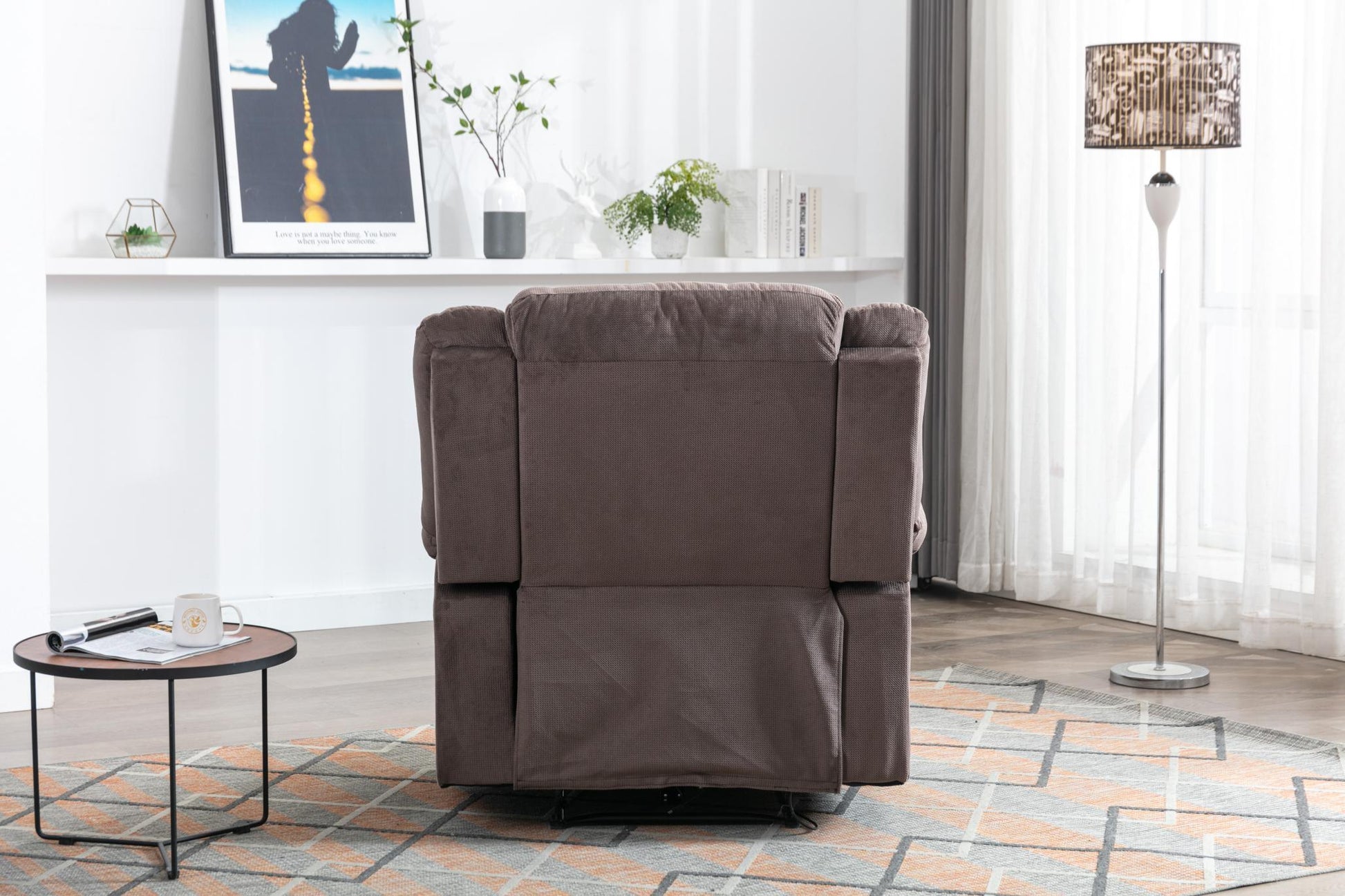 Classic Electric Recliner with Soft Cushion and Back, Small Sofa with Comfortable Armchair - FurniFindUSA