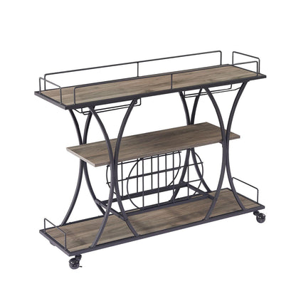 Kitchen Cart 3-Drawer Removable Storage Rack Trolley Cart with Rolling Wheels - FurniFindUSA