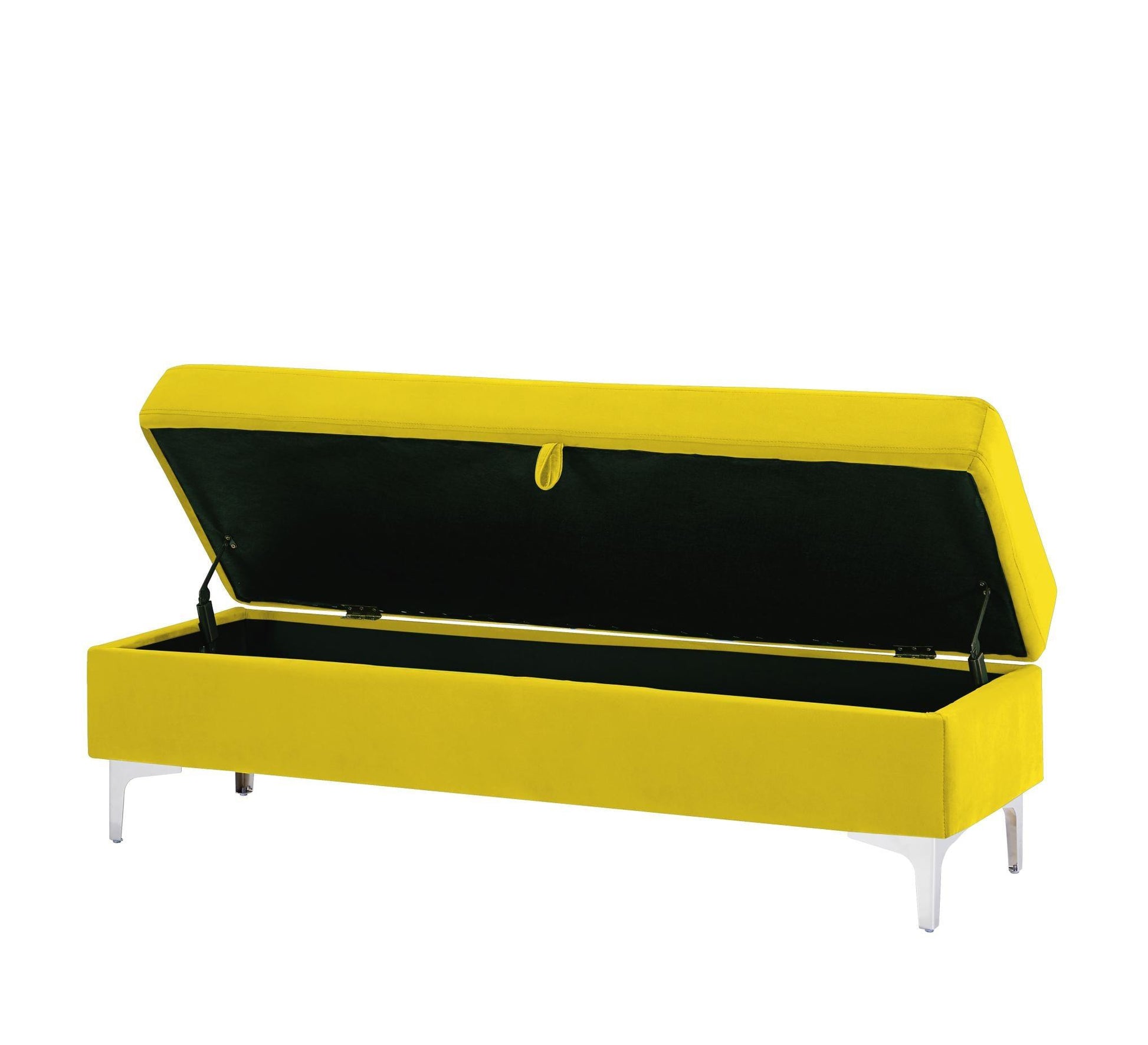 Storage Bench Solid Color 2 Seater Furniture Living Room Sofa Stool - FurniFindUSA