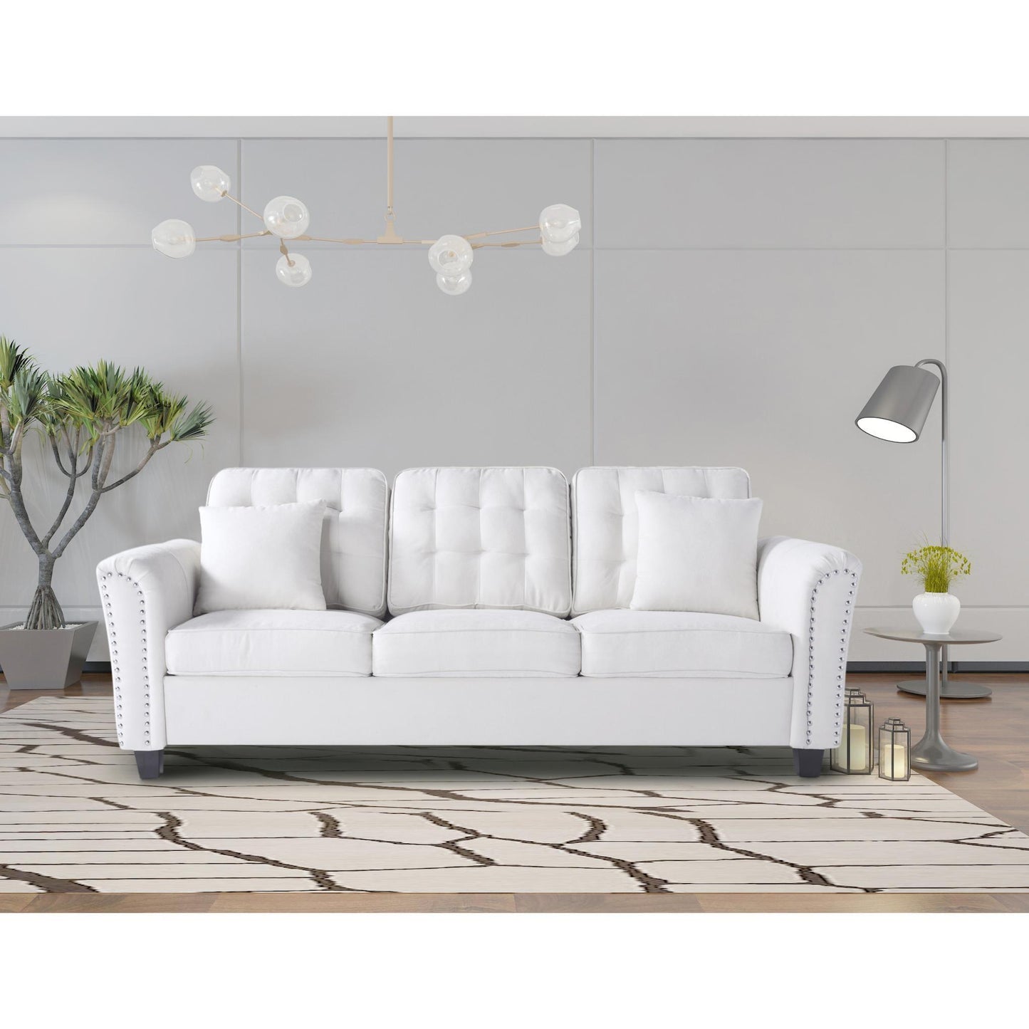 85.2” Flare Arm Sofa - FurniFindUSA