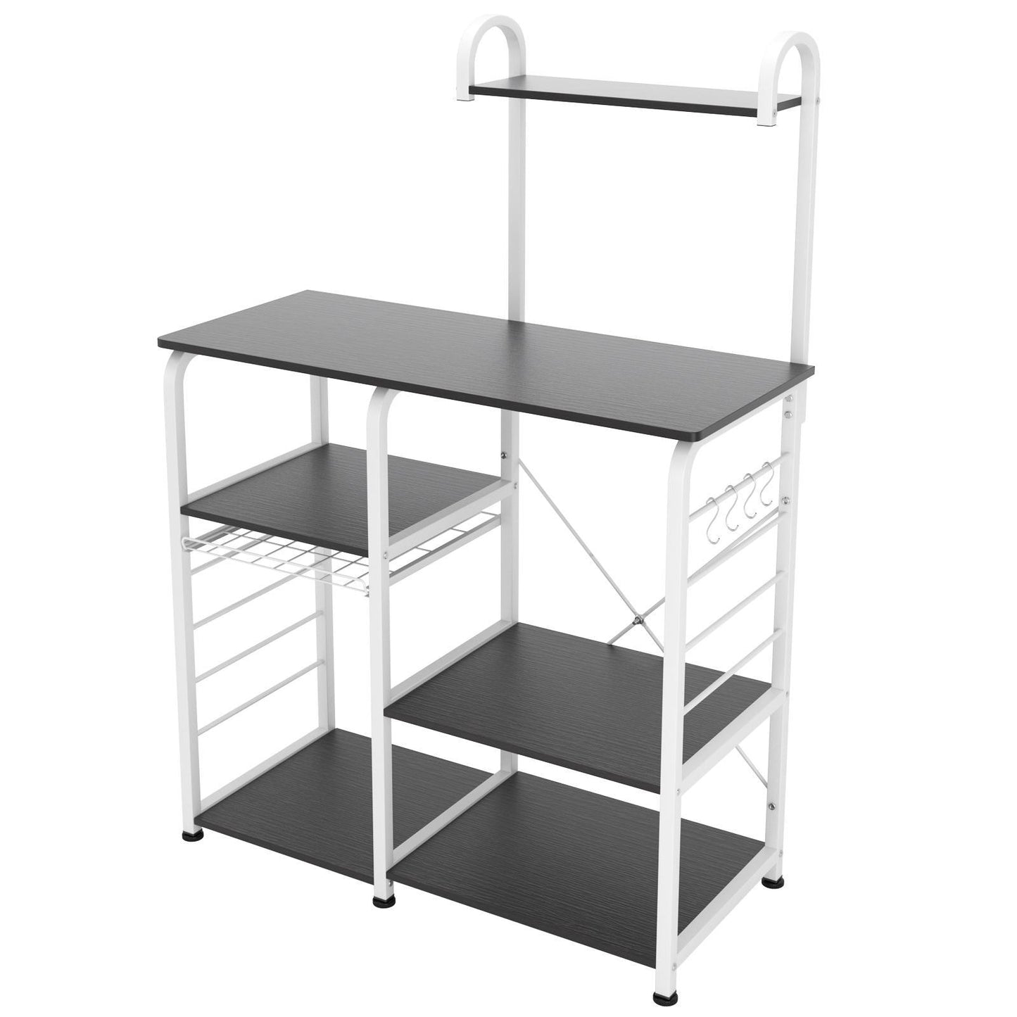 Kitchen Bakers Rack,Microwave Cart Coffee Station, Utility Microwave Oven Stand Storage Cart, Workstation Shelf - FurniFindUSA