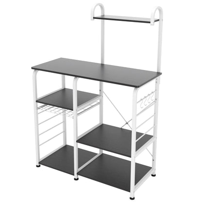 Kitchen Bakers Rack,Microwave Cart Coffee Station, Utility Microwave Oven Stand Storage Cart, Workstation Shelf - FurniFindUSA