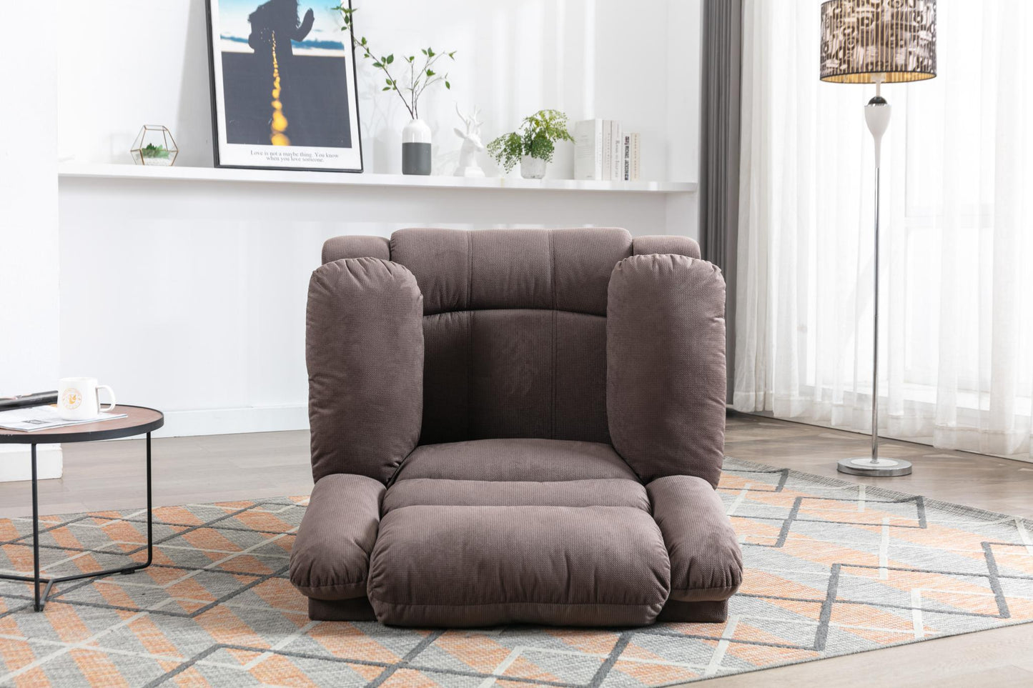 Classic Electric Recliner with Soft Cushion and Back, Small Sofa with Comfortable Armchair - FurniFindUSA