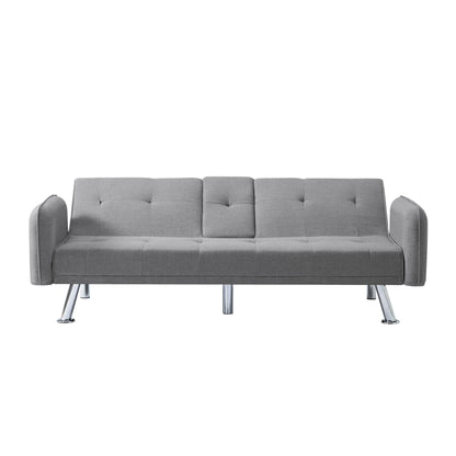 74.8” Futon sleeper sofa bed（Please note that the center leg is a steel leg） - FurniFindUSA