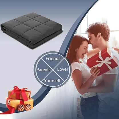 Weighted Blanket,Breathable Cotton with Natural Glass Beads - FurniFindUSA