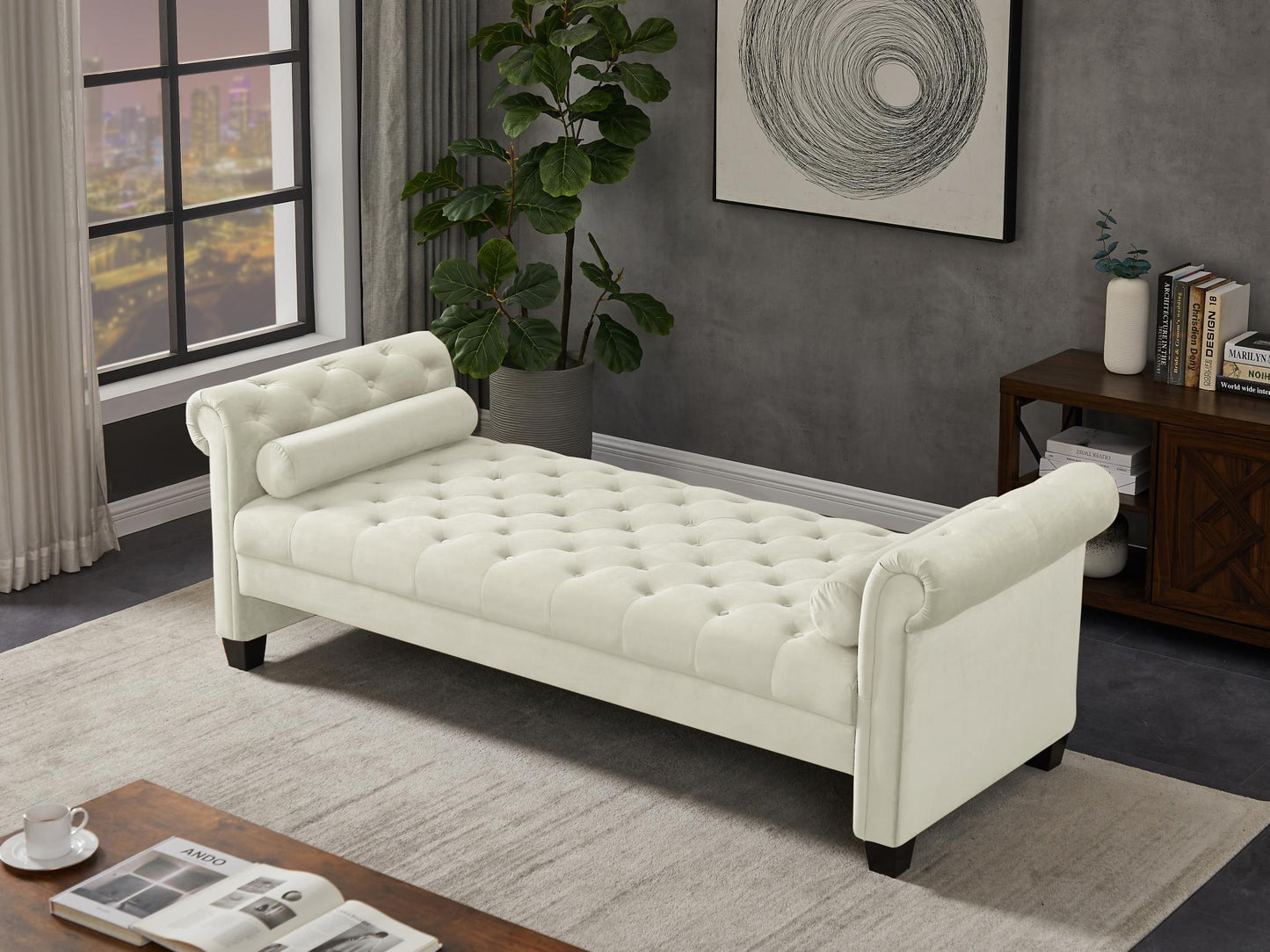 Rectangular Large Sofa Stool - FurniFindUSA