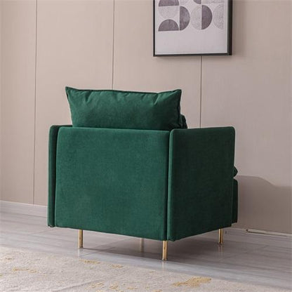 Modern fabric accent armchair,upholstered single sofa chair,Emerald Cotton Linen-30.7'' - FurniFindUSA