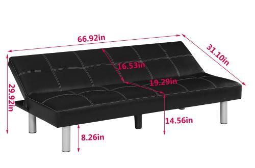 Modern Design Solid Color Sofa Bed in Living Room Multi-function Leisure Sleeper Couch - FurniFindUSA