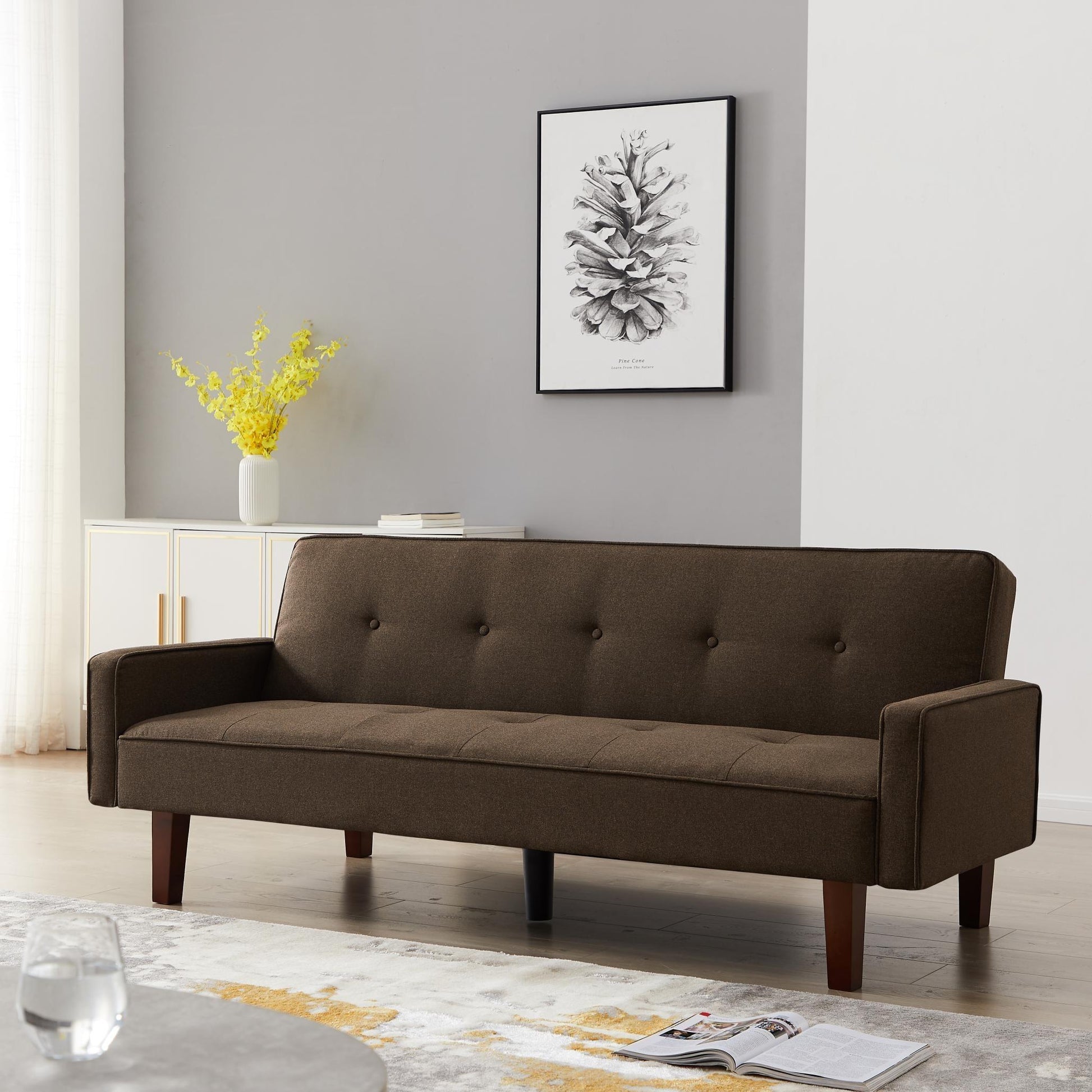 Solid Color Manufacture Sofa Bed Simple Combination Living Room Adjustable Couch - FurniFindUSA