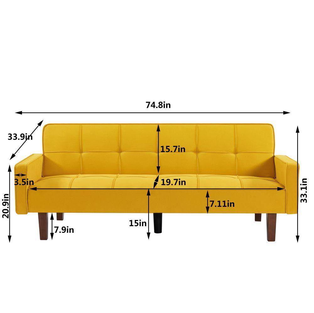 Morden Design Factory Solid Color Sofa Bed in Living Room Multi-function Leisure Sleeper Couch - FurniFindUSA