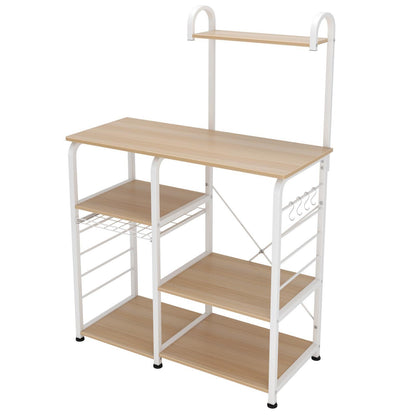 Kitchen Bakers Rack,Microwave Cart Coffee Station, Utility Microwave Oven Stand Storage Cart, Workstation Shelf - FurniFindUSA