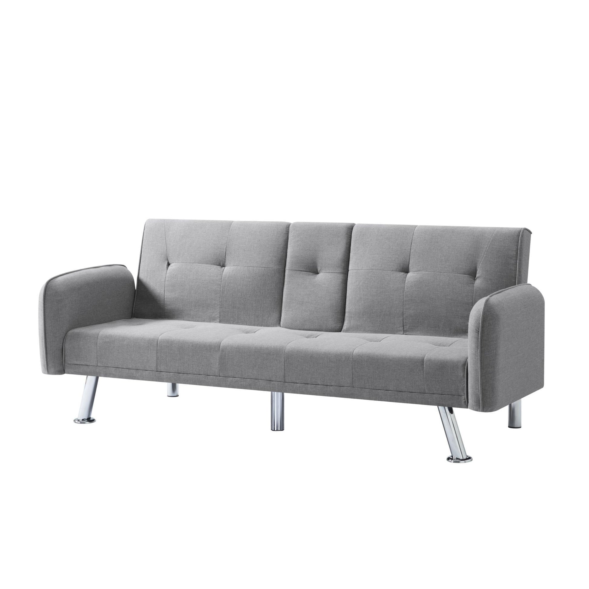 74.8” Futon sleeper sofa bed（Please note that the center leg is a steel leg） - FurniFindUSA