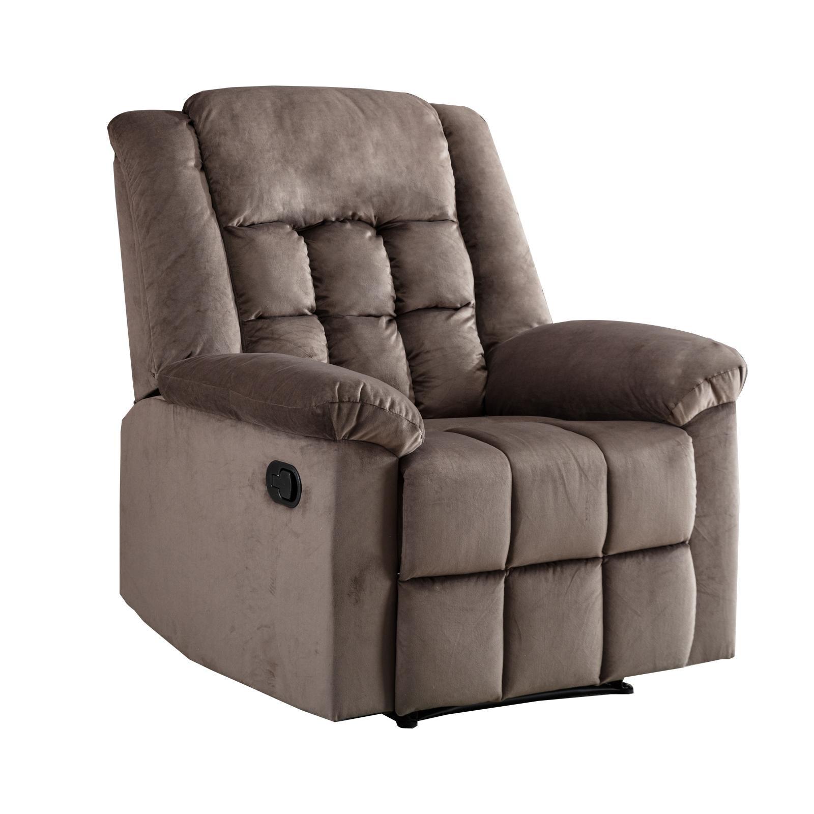 Classic Manual Recliner with Soft Padded Headrest and Armrest, Wonderful Chair&Sofa for Living Room and Bed Room - FurniFindUSA