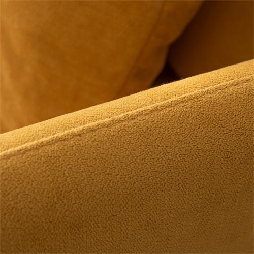 Modern fabric accent armchair,upholstered single sofa chair,Yellow Cotton Linen-30.7'' - FurniFindUSA