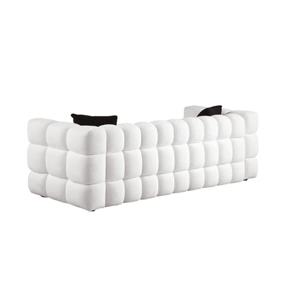 84.3 length ,35.83" deepth ,human body structure for USA people, marshmallow sofa,boucle sofa ,3 seater