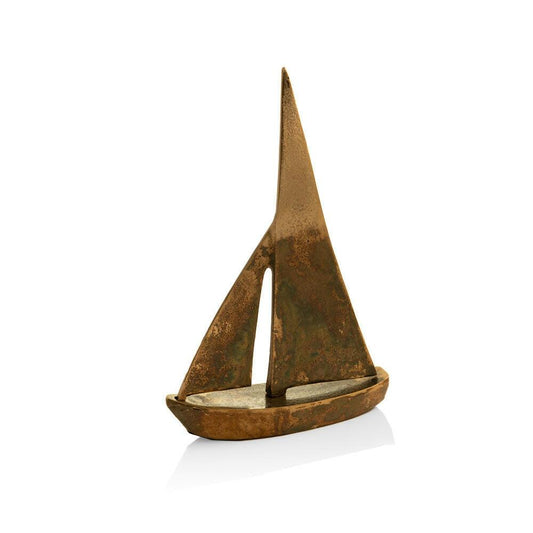 Velero Rustic Patina & Gold Sailboat - FurniFindUSA