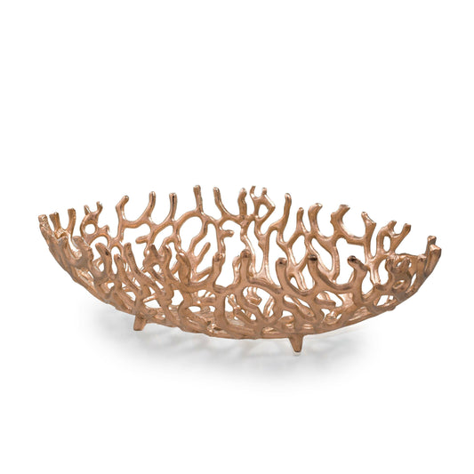 Coralino Oval Coral Bowl - Gold - FurniFindUSA