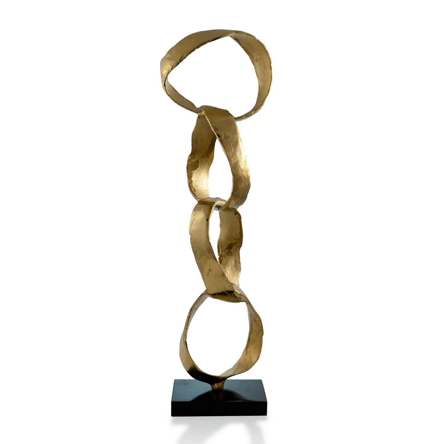 Cadena Gold Ribbon Chain Sculpture - FurniFindUSA