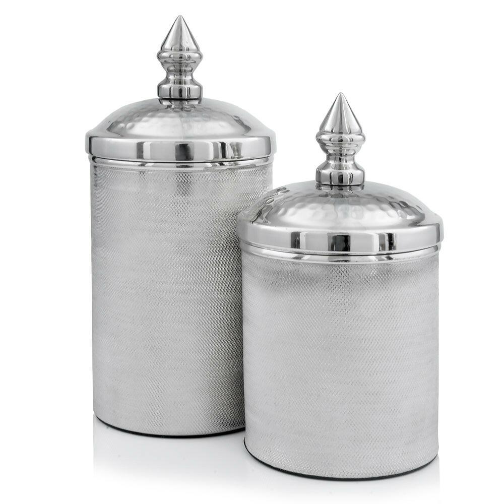 Botes Silver Canisters - Set of 2 - FurniFindUSA