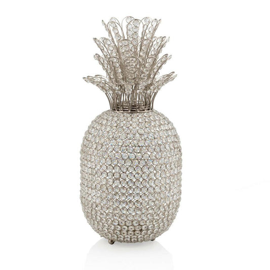 Pina XL Cristal Silver Pineapple - FurniFindUSA