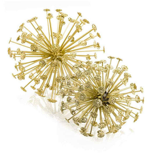 Remolino Starburst Gold Spheres - Set of 2 - FurniFindUSA