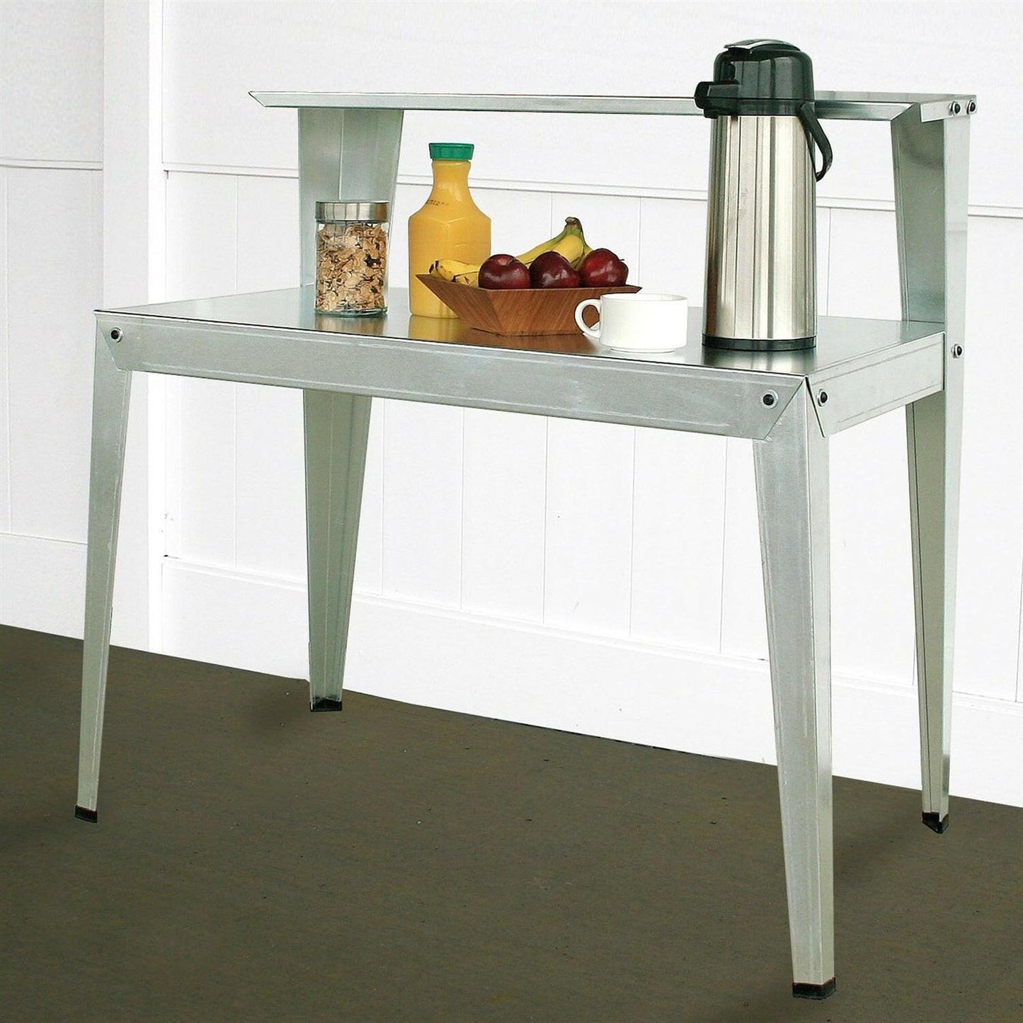 Galvanized Steel Potting Bench Garden Workstation Rack Table - FurniFindUSA