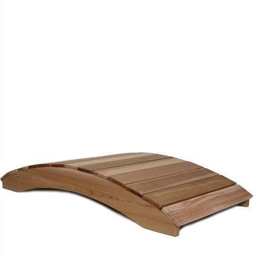 Outdoor 6-Ft Garden Bridge in Red Cedar Wood - FurniFindUSA