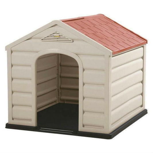 Sturdy Outdoor Waterproof Polypropylene Dog House for Small Dogs - FurniFindUSA