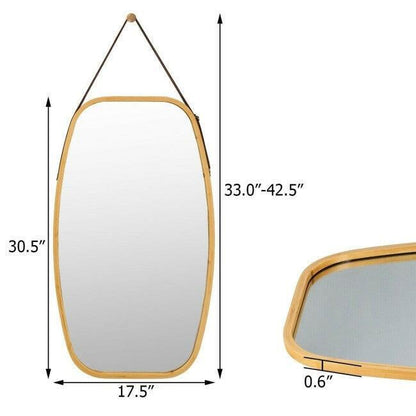 30.5 Inch Bamboo Wall Mounted Bathroom Mirror - FurniFindUSA