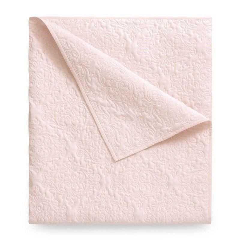 King Size 100-Percent Cotton 3-Piece Quilt Bedspread Set in Blush Pink - FurniFindUSA