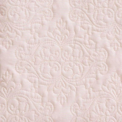 King Size 100-Percent Cotton 3-Piece Quilt Bedspread Set in Blush Pink - FurniFindUSA