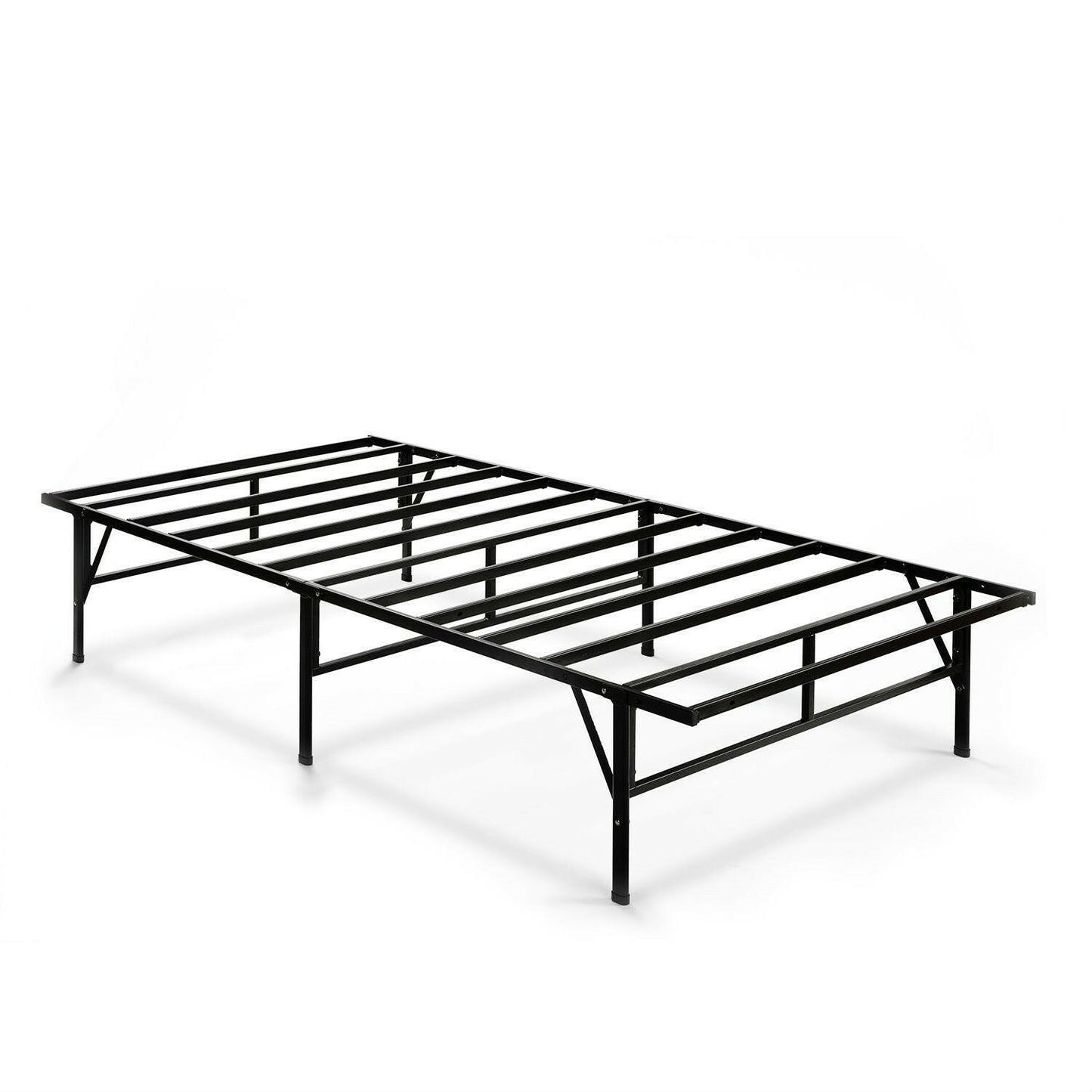 Twin XL Sturdy Metal Platform Bed Frame in Black - FurniFindUSA
