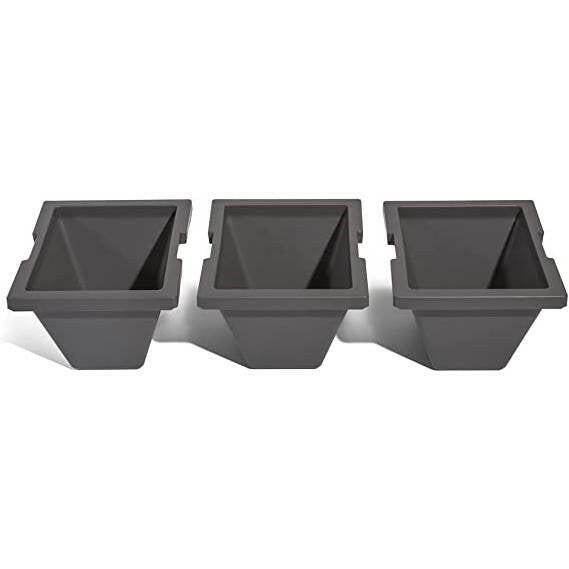 Black Rectangular Raised Garden Bed Planter Box with Removeable Trays - FurniFindUSA