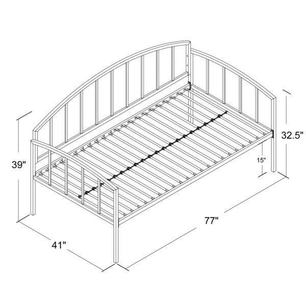 Twin size Modern Black Metal Daybed for Bedroom or Living Room - FurniFindUSA