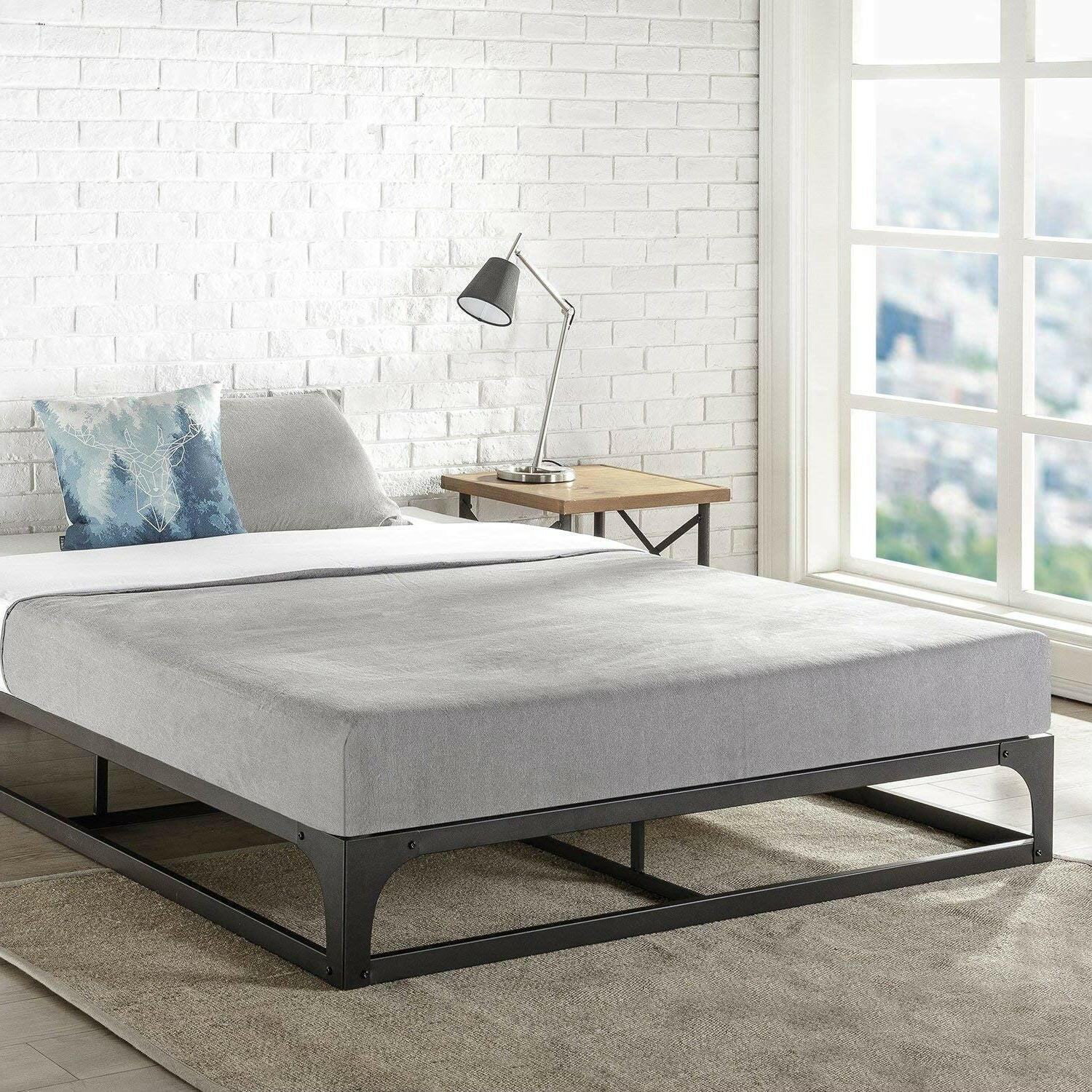 Twin size Modern Low Profile Heavy Duty Metal Platform Bed Frame - FurniFindUSA