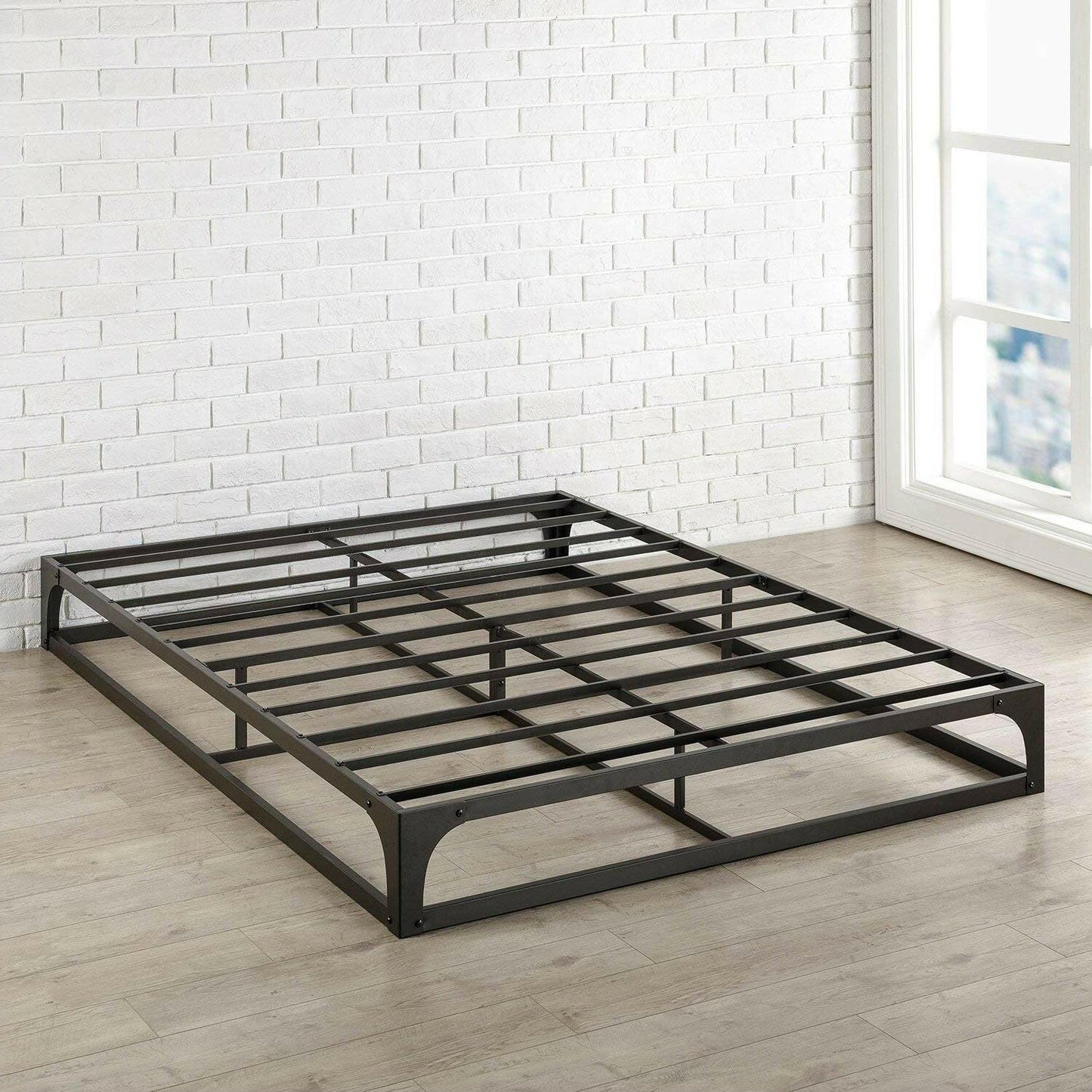 Twin size Modern Low Profile Heavy Duty Metal Platform Bed Frame - FurniFindUSA