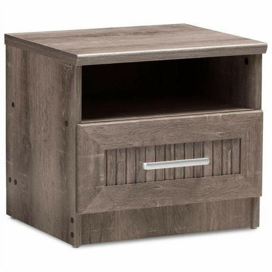 Rustic FarmHome 1 Drawer Nightstand Natural Oak - FurniFindUSA