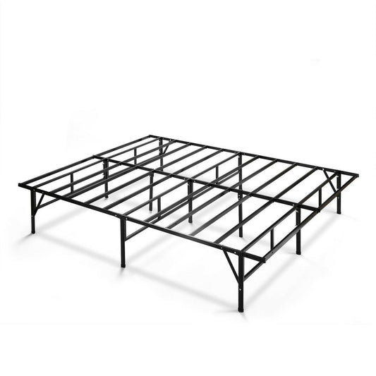 Queen size Sturdy Black Metal Platform Bed Frame - FurniFindUSA